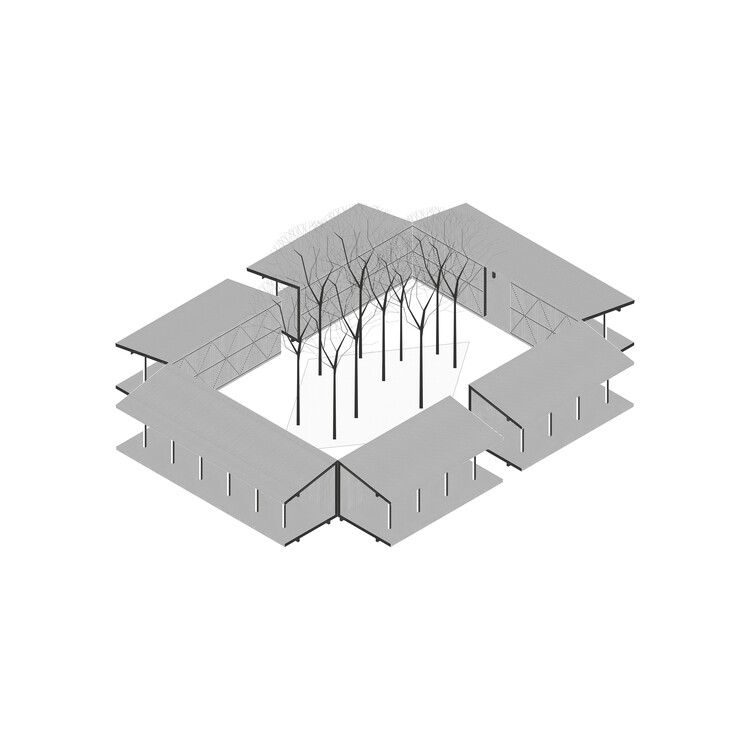 Pabellón de la ciudad de Kärdla / Bornstein Lyckefors 5 Dibujo axonométrico