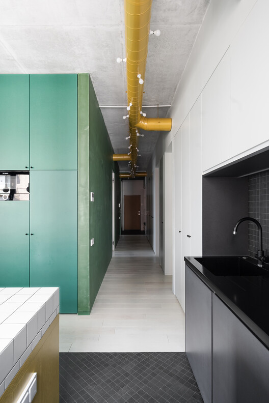 Vavilova Apartment / Le Atelier - Interior Photography, Sink, Door