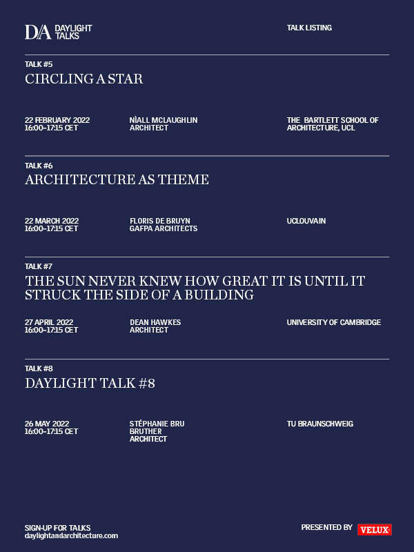 Gallery of Daylight and Architecture: New Series of Daylight Talks ...