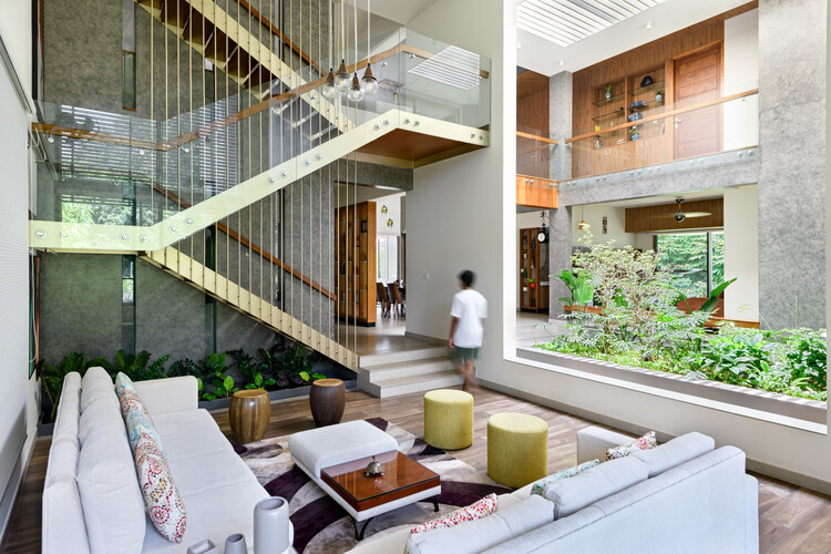 Anvar Residence / Silpi Architects - Interior Photography, Living Room, Chair, Windows, Handrail