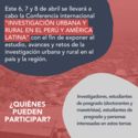 Call for papers for the academic conference “Urban and Rural Research in Peru and Latin America: Advances, Challenges, and Perspectives” - Image 3 of 4