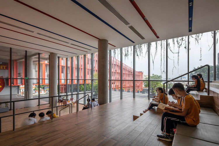 Sna Marianapolis International School, Bien Hoa Campus / BHA - Interior Photography, Bench, Beam