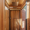 Cuernavaca Guest Bathrooms / Mario Herrera Holgado - Interior Photography, Detail, Door, Beam, Facade