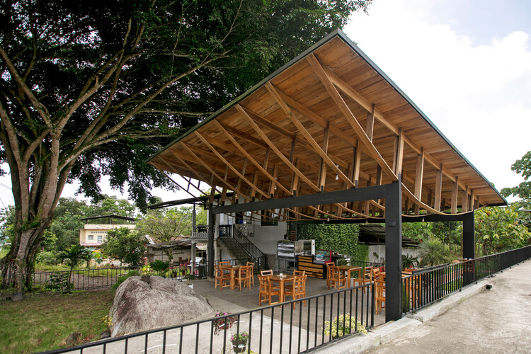 Plataforma de arte al aire Ficus alto / Natura Futura Arquitectura - Fotografía exterior, Cierros, Fijación Vigas