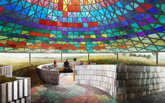 Olafur Eliasson's Studio Other Spaces Designs Wine Tasting Pavilion in California Olafur Eliasson's Studio Other Spaces Designs Wine Tasting Pavilion in California - Image 4 of 24