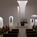 Church of Saint John Paul II / Robert Gutowski Architects - Interior Photography, Stairs, Arch, Column, Windows, Arcade