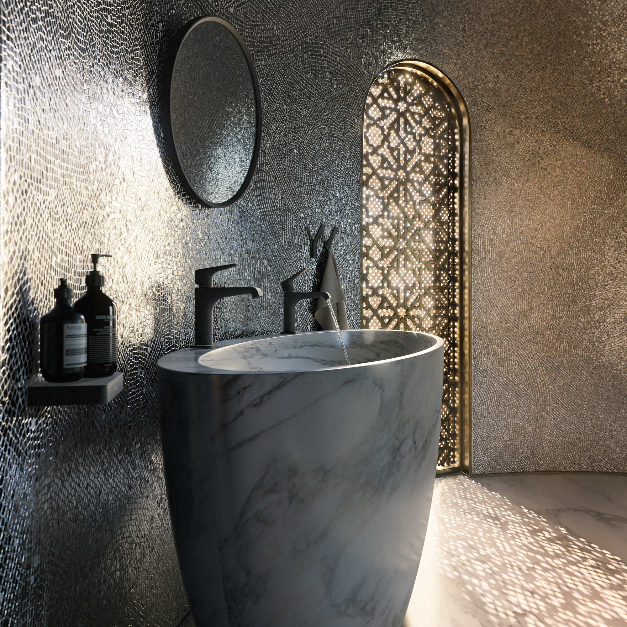 Gallery of The Power of Basic Geometric Shapes in Bathroom Accessories - 2