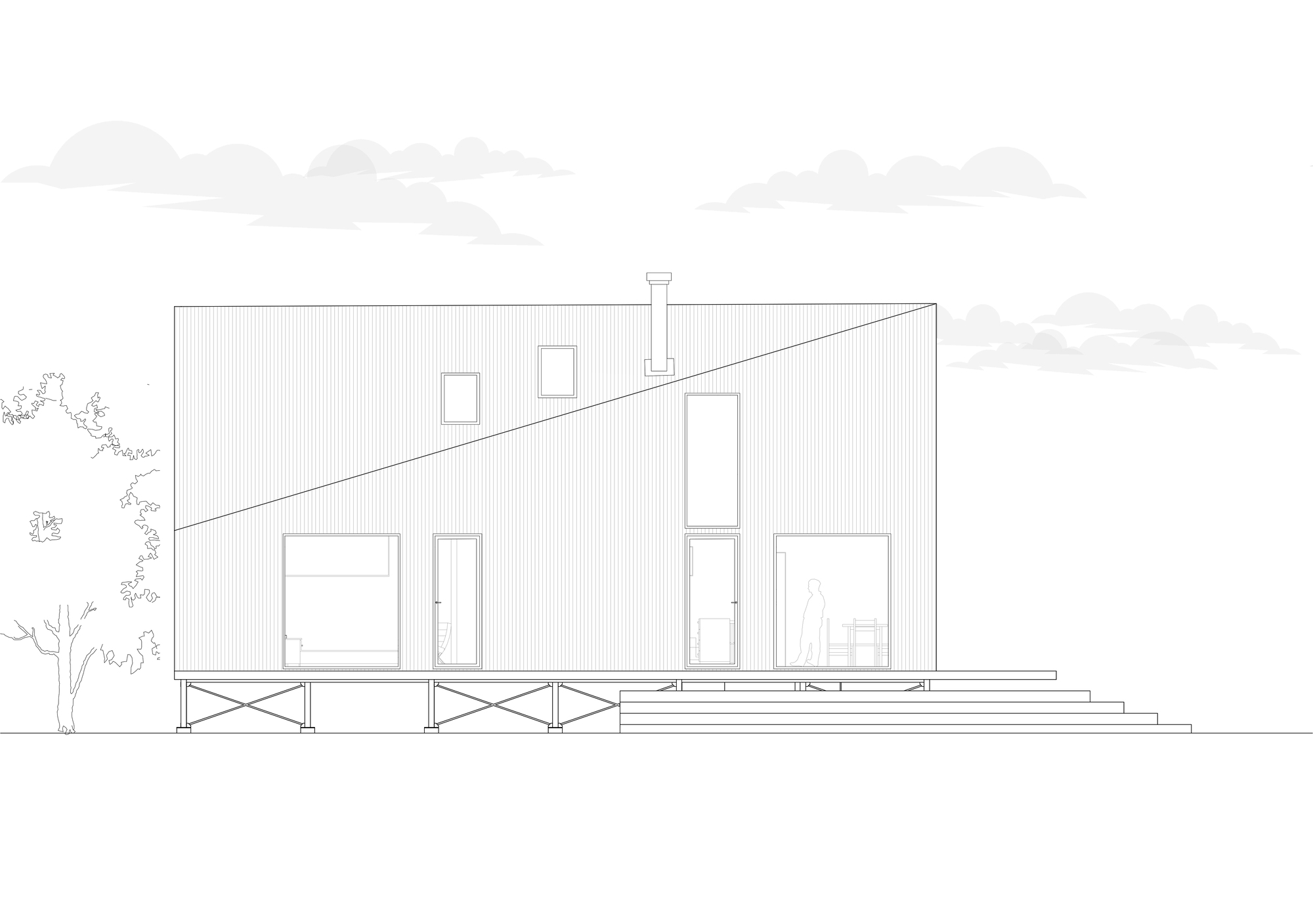 House Diagonal View Gallery of Ridge House / Estudio Diagonal - 18