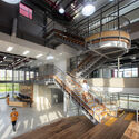 Coffee Culture Complex / TAAL Architects - Interior Photography, Mixed Use Architecture, Stairs, Beam