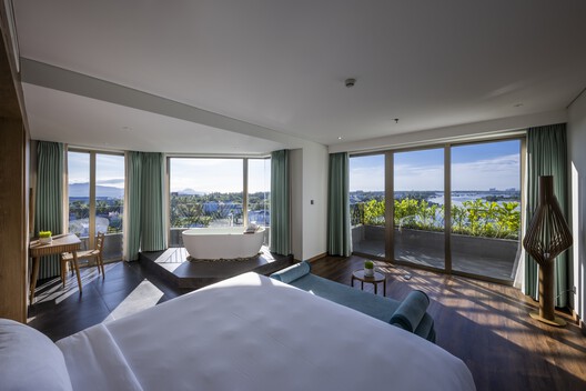 Bellerive Resort / AVA Architects - Interior Photography, Bedroom, Table, Windows, Door, Chair