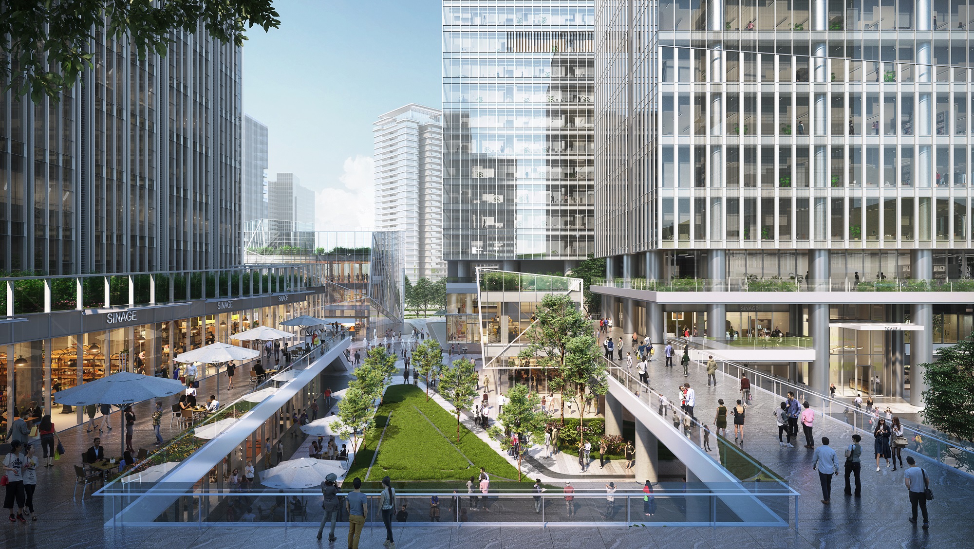 Gallery of Aedas and GDAD Unveil Design for New Twin Towers and Mixed ...