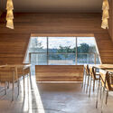 Tottori Takahama Café / Kengo Kuma & Associates - Interior Photography, Installations & Structures, Stairs, Beam, Chair, Table