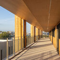 Port Marianne Secondary School / Ateliers A+ - Interior Photography, Schools , Deck, Facade, Handrail, Beam, Fence, Balcony, Column