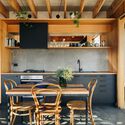 SoHo Small House / Maguire + Devine Architects - Interior Photography, Houses, Kitchen, Beam, Table, Countertop, Chair