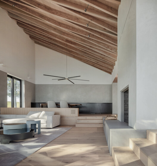 Copake Lake House / Desai Chia Architecture Copake Lake House / Desai Chia Architecture - Interior Photography, Living Room, Beam, Countertop