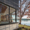 Copake Lake House / Desai Chia Architecture - Exterior Photography, Housing, Deck, Facade, Beam, Handrail