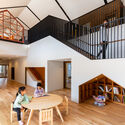 UB Kindergarten and Nursery / HIBINOSEKKEI + Youji no Shiro - Interior Photography, Day Care, Beam, Facade, Table