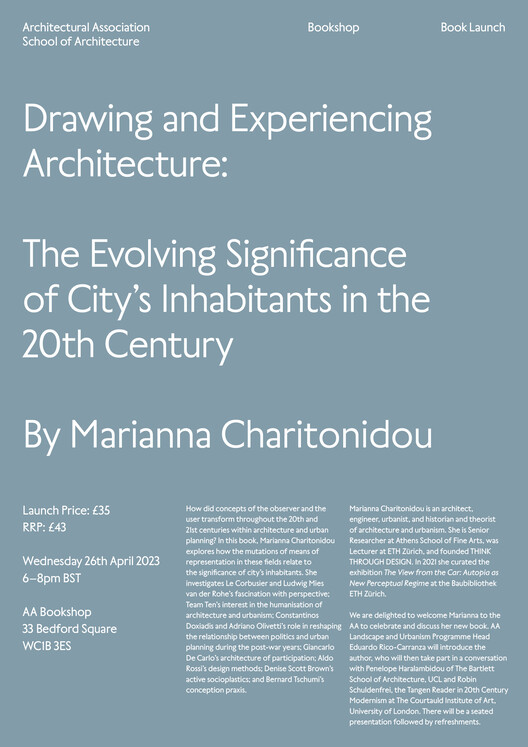 Book launch of Drawing and Experiencing Architecture by Marianna Charitonidou at the Architectural Association in London - Image 1 of 1