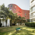 Au Grand Air Nursery & Kindergarten / Paul Le Quernec - Exterior Photography, Kindergarten, Garden, Facade, Bench