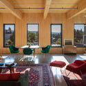 Mississippi Workshop Building / Waechter Architecture - Interior Photography, Living Room, Table, Shelving, Chair, Windows, Beam