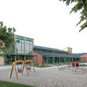 Učenjak Kindergarten Renovation and Extension / od-do architecture + Navor - Exterior Photography, Kindergarten, Facade, Door