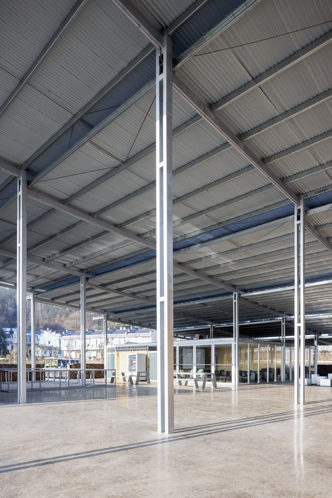 五福龙井农产品展示中心 / 小写建筑事务所 - 室内图, 梁, 柱