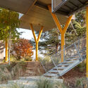 The Hole with the House Around / Elastico Farm - Interior Photography, Beam, Handrail, Forest