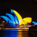 Cities Light Up in Solidarity with Ukraine - Image 3 of 4