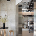 Bakery “Chlieb Náš” / Sadovsky & Architects - Interior Photography, Kitchen, Lighting, Chair, Beam