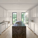 Stick House, Brick Garden / Abruzzo Bodziak Architects - Interior Photography, Houses, Kitchen, Countertop, Sink, Chair