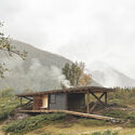 Sauna Svartisen / Fuse Arkitekter - NTNU - Fotografía exterior, Sauna, Mesas, Bosque