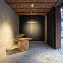 Lutheran Mortuary Chapel / TEKTUM - Interior Photography, Chapel, Table, Lighting, Bench