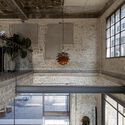 Oude Office and Café / yutaestudio - Interior Photography, Coffee Shop Interiors, Kitchen, Beam, Facade, Handrail, Door, Stairs, Chair