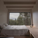 Territoire Charlevoix Cabin / Atelier l'Abri - Interior Photography, Bedroom, Windows, Bed