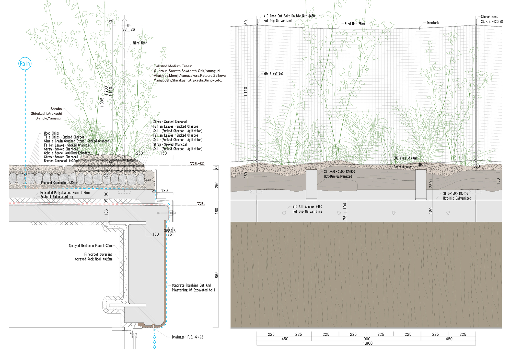 Keystone Section Gallery of KANAME NO MORI : Keystone Forest Commercial Building / Nori ...