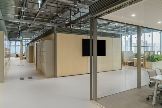 Genesis Headquarters Office / COM - Interior Photography, Chair, Beam