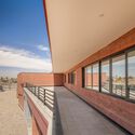 Qom Meteorological Research Center / Eade Va Ejra - Interior P،tography, Windows, Brick, Facade, Handrail