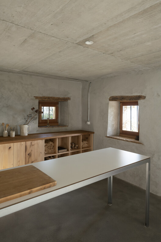 Alpine Chalet  CPL / Ralph Germann architectes - Interior Photography, Kitchen, Table, Windows, Chair