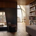 Casa adosada en Kornmarktplatz / Herzog & de Meuron - fotografía de interiores, salón, estantería