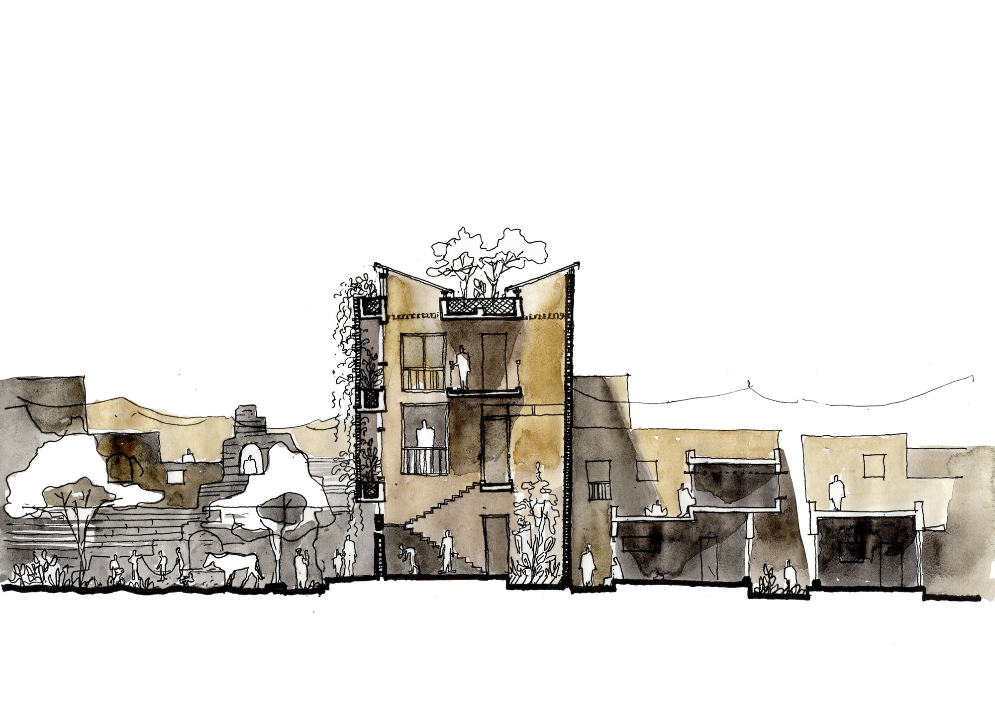 Treshold Drawing Gallery of A Dialogue with the Past House / A Threshold - 23