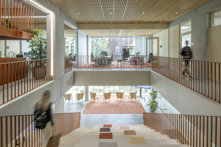 Marie Curie Office Building / Proof of the Sum - Interior P،tography, Stairs, Handrail