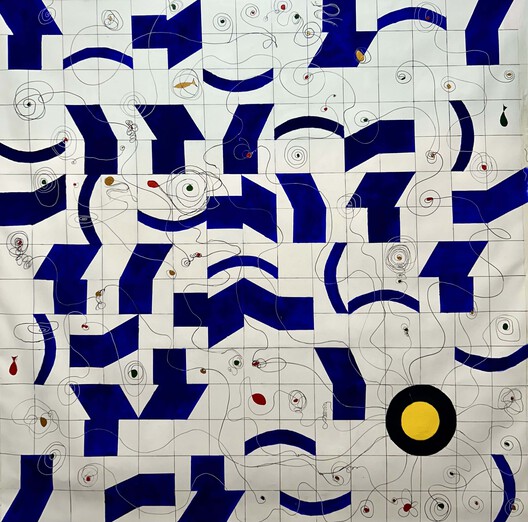 Fernanda Leme_The Fall III_2024_acrylic, oil stick, and Posca pen on canvas