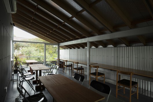 Ton Corner Coffee Shop / TON Architects - Interior Photography, Table, Chair, Windows, Beam