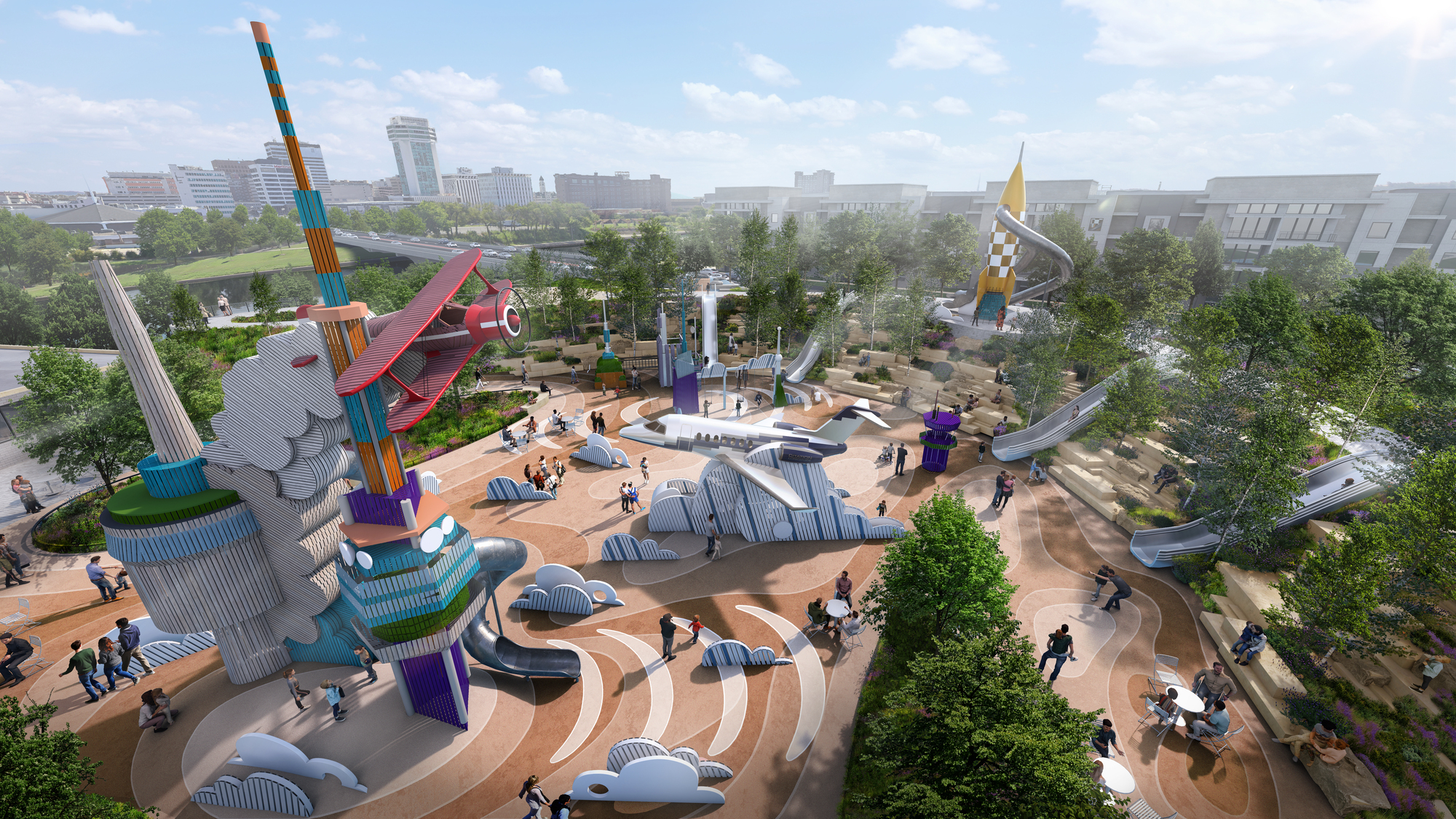 Wichita's New 6.5-Acre Adventure Playscape Drives Tourism Surge