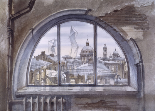 Two Worlds #3, watercolor, pencil, 2013