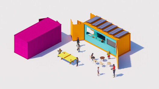 MVRDV Transforms Shipping Containers into Sports and Community Hubs for Refugees - Image 14 of 20