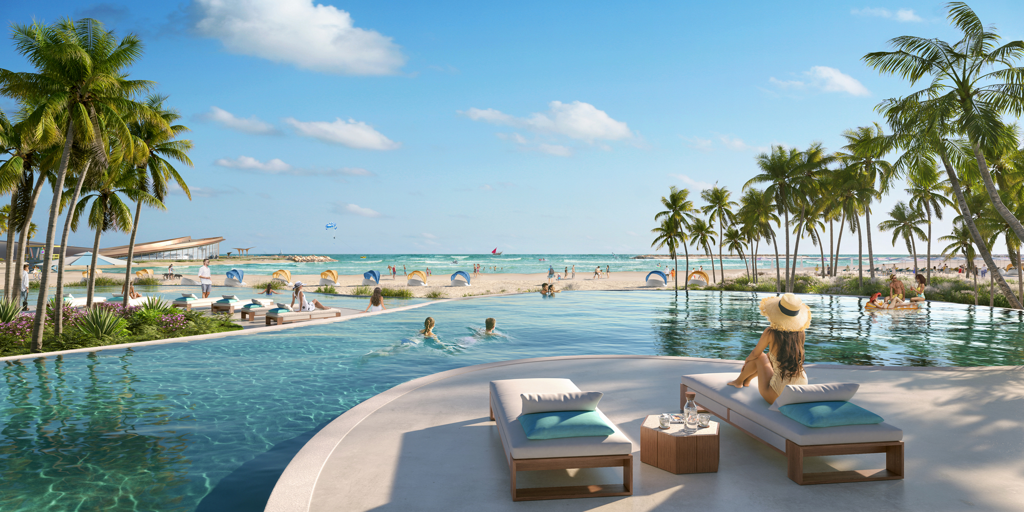 Gallery of Foster + Partners Reveals Design for a Beachside Master Plan in  Bahrain - 2, image size:2000x1000