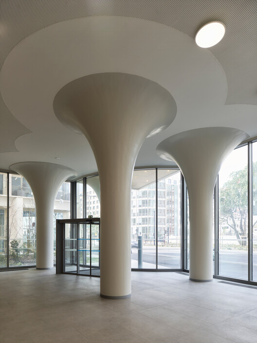 L’Ark Belvédère Office Building / Cino Zucchi Architetti  - Interior Photography, Glass, Column, Facade, Arch, Arcade