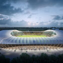 Zaha Hadid Architects Unveils First Ever All-Timber Football Stadium in Stroud, United Kingdom - Image 2 of 4
