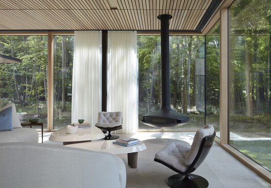 Meadow Lane Retreat / Wheeler Kearns Architects Meadow Lane Retreat / Wheeler Kearns Architects - Interior Photography, Living Room, Wood, Chair, Glass